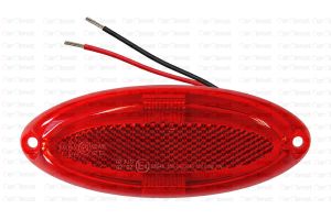 Czerwona lampa obrysowa LED 124 × 46 × 14 mm